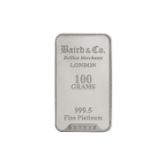 100g Platinum Minted Bar