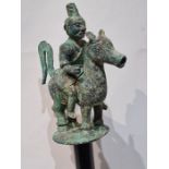 17th Century Chinese Bronze Warrior Figure