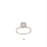 18K White Gold Diamond Ring