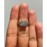 18K White Gold Diamond Dress Ring