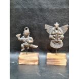 Pair Chinese Tibetan Of Bronze Buddha