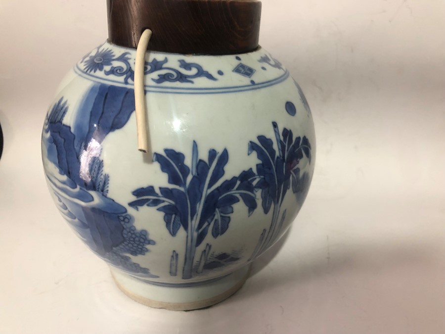 1630's Chinese Blue & White Vase Traditional Period - Image 8 of 13