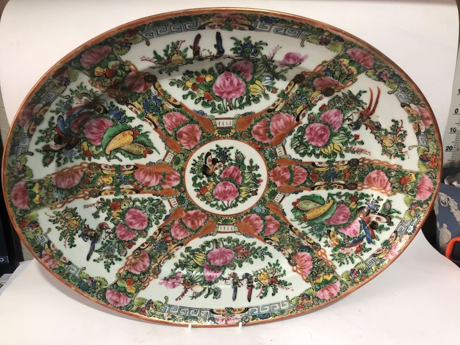 19th Century Large Chinese Canton Famille Rose Platter - Image 2 of 6
