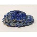 19th/20th Century Lapis Lazuli Carved Dragon Ornament