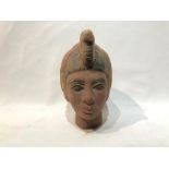 Egyptian Alabaster Female Pharaoh Head