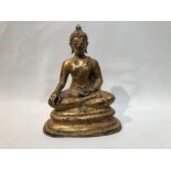 18th Century Tibetan Bronze Gold Gilt Buddha