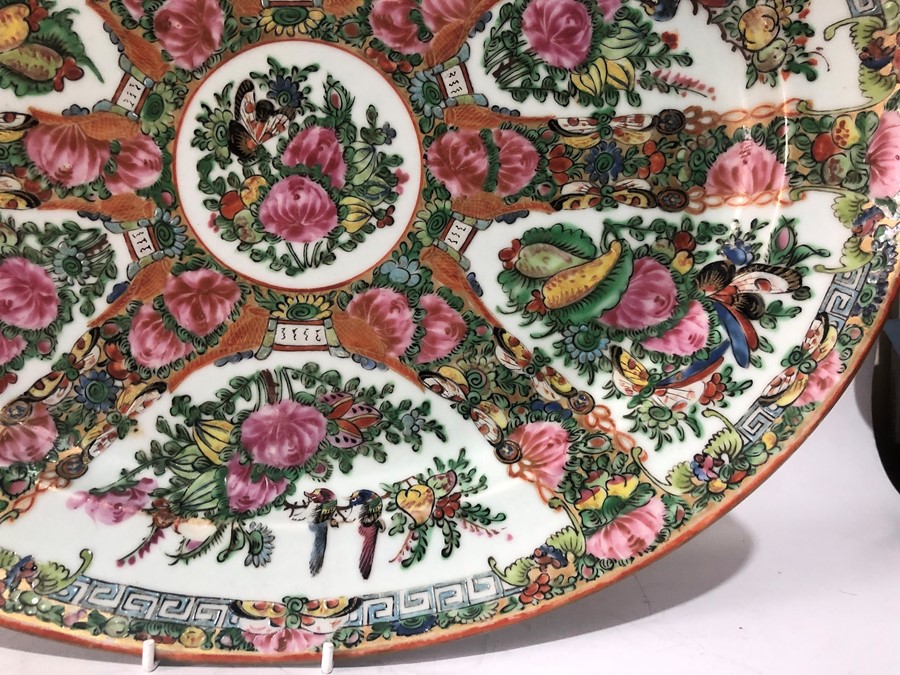 19th Century Large Chinese Canton Famille Rose Platter - Image 6 of 6