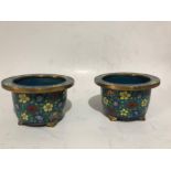 19th Century Pair Of Chinese Cloisonné Planters