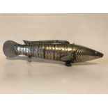 19th Century Oriental Articulated White Metal Fish