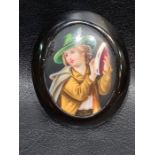 German Possibly Vienna Hand Painted Brooch