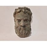 Ancient Greek Mythical God Bronze Mask