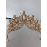 Tiara In Gold Colour With Rhinestones