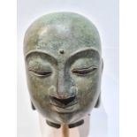 Chinese Tibetan Bronze Buddha Head