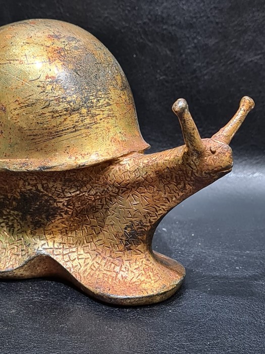 Japanese Bronze Gold Gilt Snail - Image 7 of 7