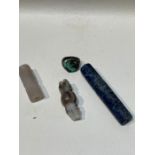 Middle Eastern Saljok Silver Ring with Lapis & Agate Cylinder Seal, Unusual Agate Dzi Bead