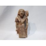 Marble Figure of a Pharaoh Carrying a Staff