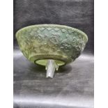 Chinese Engraved Spinach Jade bowl