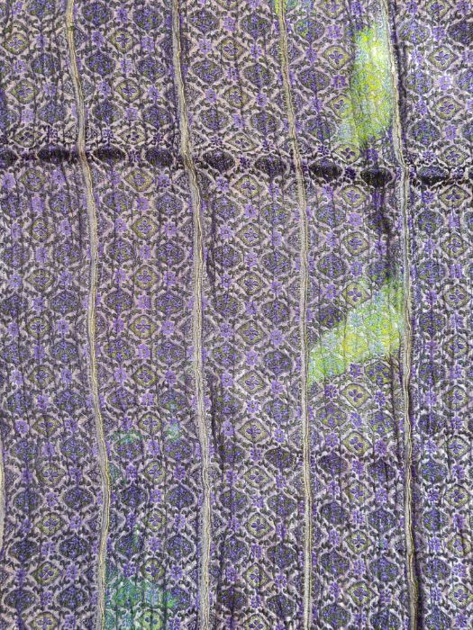 An Islamic Blue and Green Metal Thread Textile - Image 4 of 4