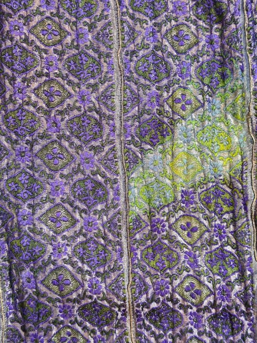 An Islamic Blue and Green Metal Thread Textile - Image 3 of 4