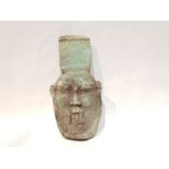 Egyptian Faience Figure of a Head