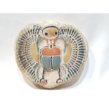Ancient Egyptian Stone with a Painting of a Scarab Beetle