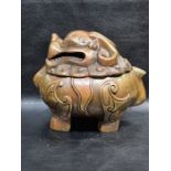 Chinese Bronze Dragon Incense Burner
