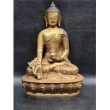 Chinese Tibetan Bronze Gold Gilt Buddha