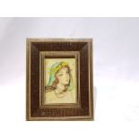 A Persian Ivory Painting Signed Dated and Name