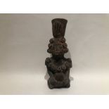 Colombian terracotta candlestick holder