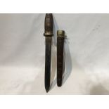 Japanese Short Tanto Sword With Tokugawa Clan Kiri Mon 19th Century