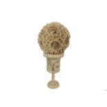 19th Century Chinese Ivory Puzzle Ball & Stand