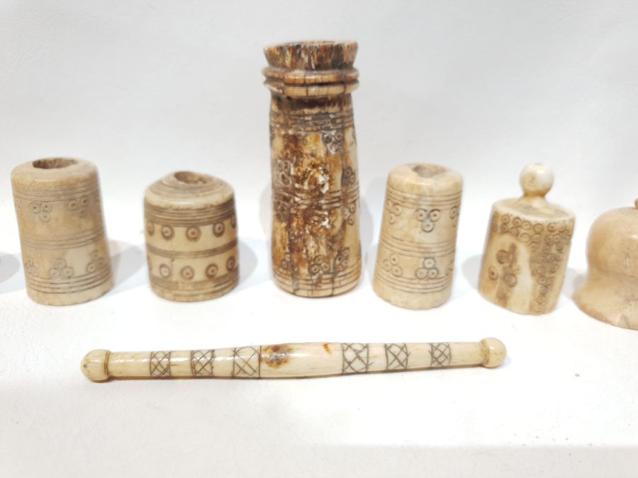 12th Century Assortment of Islamic Ivory Engraved Chess Pieces - Image 2 of 6