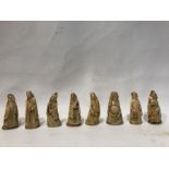 A Collection of 19th Century Chinese Ivory Figures