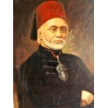 18th/19th Century Ottoman Pasha Oil Painting Signed