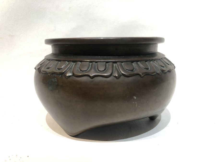 19th Century Chinese Bronze Tripod Incense Burner - Image 3 of 6