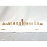 12th Century Assortment of Islamic Ivory Engraved Chess Pieces