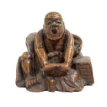 17th Century Chinese Bamboo Carving Probably Depicting Luohan Buddhist Figure