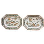 Pair Of Chinese Kangxi Famille Verte Meat Dishes