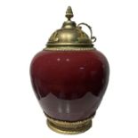 Chinese Sang De Boeuf Jar 18th Century With French Gilt Bronze Mounts