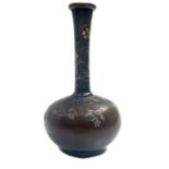 Japanese Meiji Mixed Metal Bronze Vase