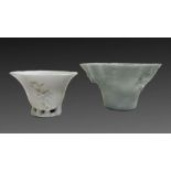 17th Century Kangxi Blanc De Chine Libation Cups