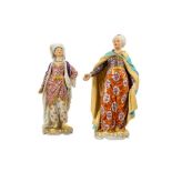 A PAIR OF 19TH CENTURY DERBY/SAMSON OF PARIS PORCELAIN OTTOMAN FIGURES FOR THE TURKISH MARKET