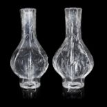 TWO 'JAPONISME' CUT-GLASS VASES, ATTRIBUTED TO BACCARAT LATE 19TH CENTURY