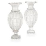 PAIR OF BACCARAT CUT-GLASS VASES LATE 19TH/ EARLY 20TH CENTURY