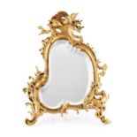 A FINE LATE 19TH CENTURY FRENCH GILT BRONZE TOILET MIRROR IN THE MANNER OF GABRIEL VIARDOT, PARIS