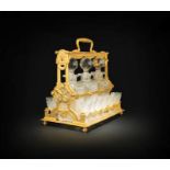 FRENCH GILT BRONZE AND BACCARAT CUT-GLASS TANTALUS LATE 19TH CENTURY