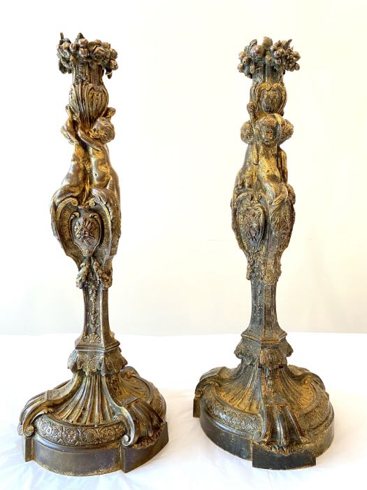 Pair Of Louis Philippe Ormolu Figural Candlesticks - Image 2 of 2