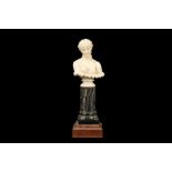 19TH CENTURY DIEPPE IVORY BUST OF CLYTIE