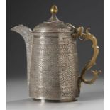 19th Century Silver Ottoman Turkish Jug With Calligraphic Inscriptions