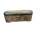 19th Century Ottoman Golden Inlay Iron Bo With Calligraphic Inscriptions